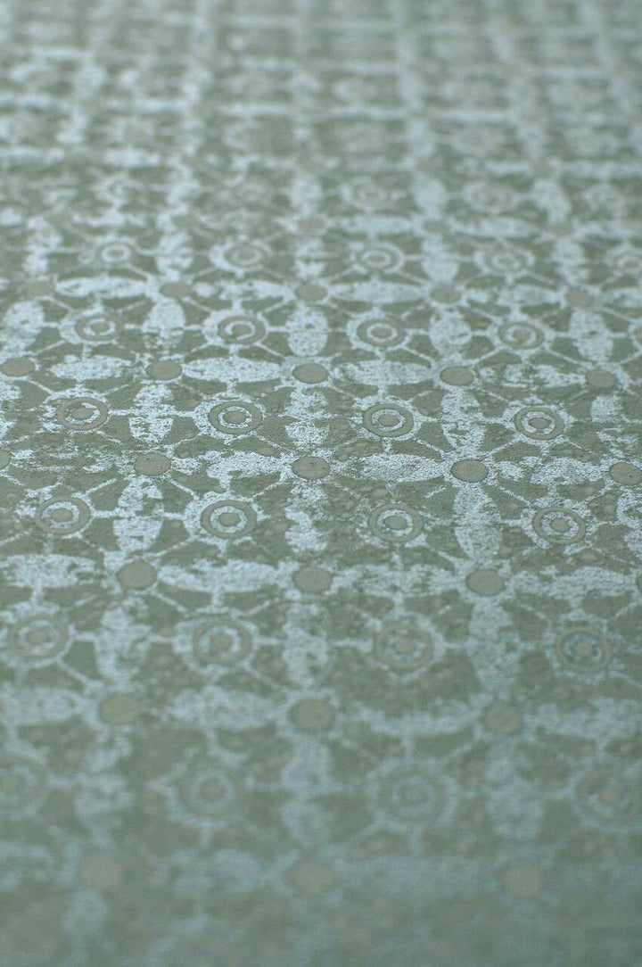 Mineheart Classico Tile Pattern wallpaper - Silver Green