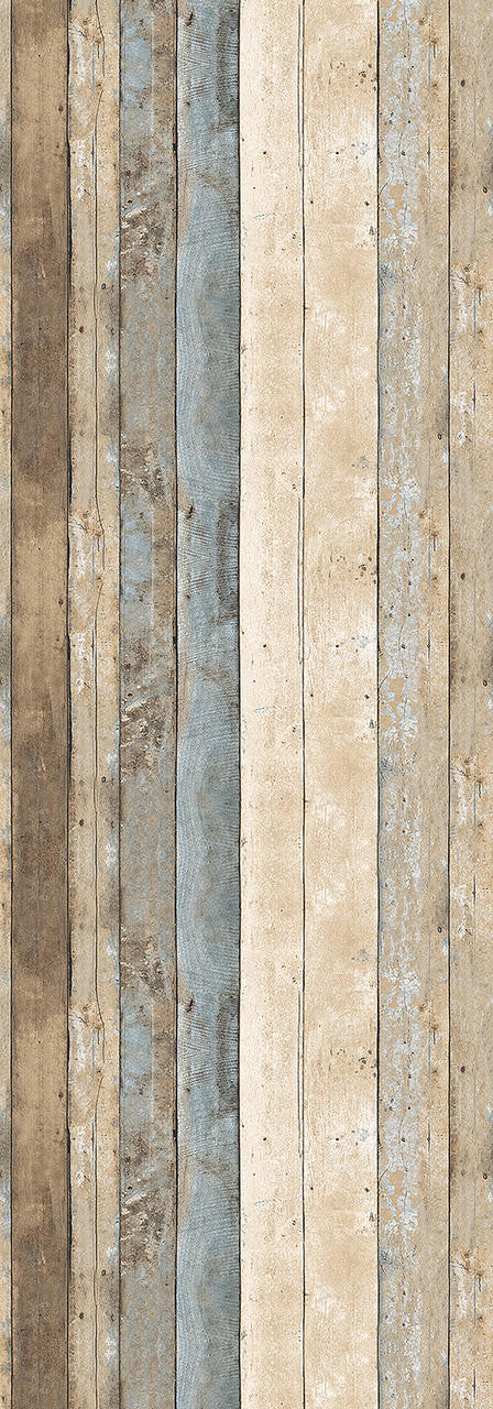 Mineheart Rustic Wood Effect Panel Wallpaper Beige and Cream