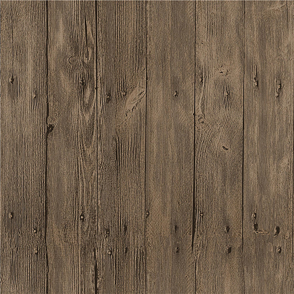 Mineheart Rustic Wood Effect Panel Wallpaper Brown