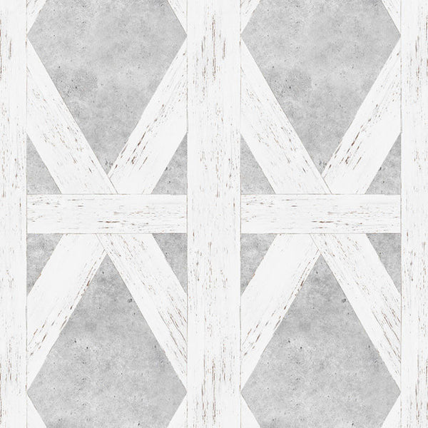 Mineheart White Tudor Wallpaper