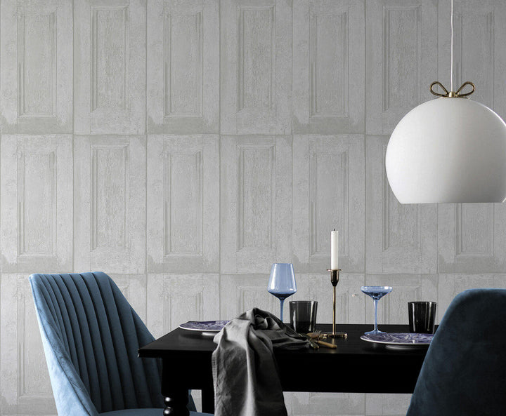 Mineheart Whitewash Panelling Wallpaper Wood Effect