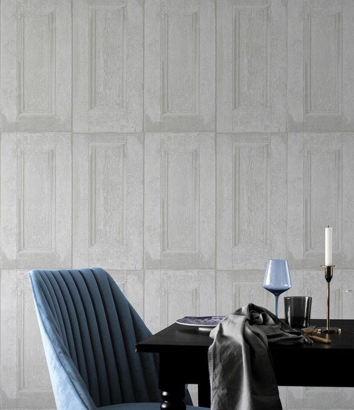 Mineheart Whitewash Panelling Wallpaper Wood Effect