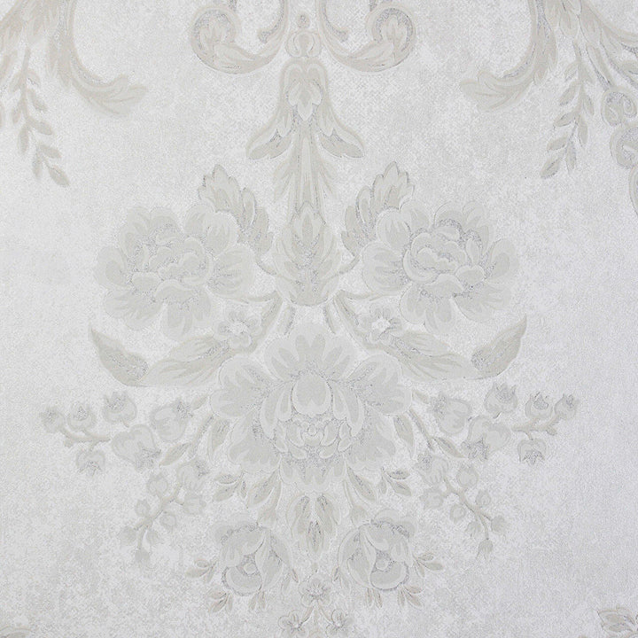 Mineheart Wimpole Floral embossed wallpaper - White