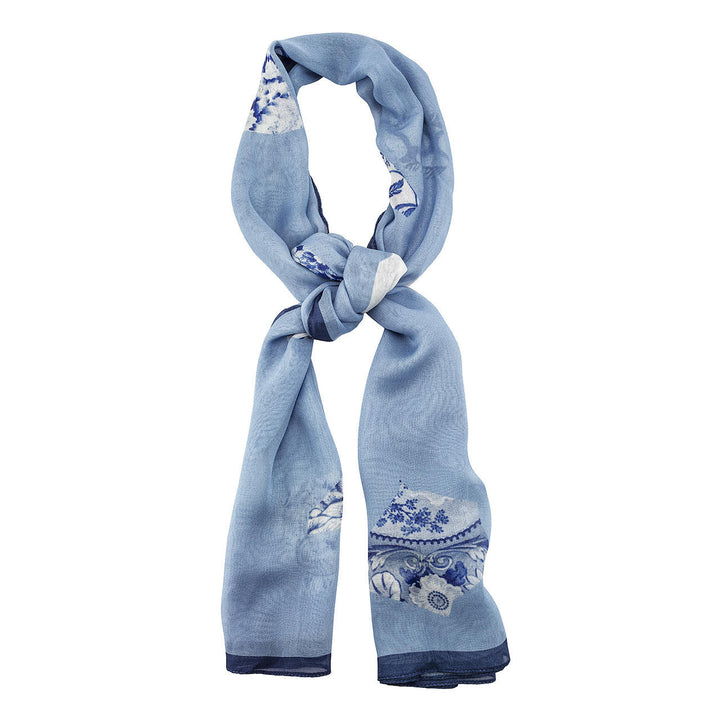 Studio Bleoh Blue Plate fragment Scarf