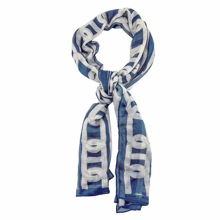 Studio Bleoh Chain Scarf- Blue