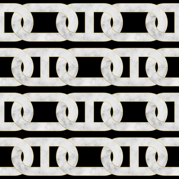 Studio Bleoh Chain Wallpaper- Black