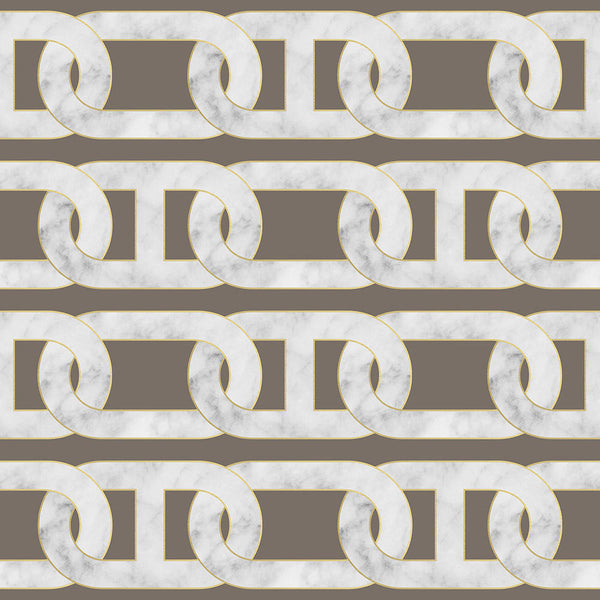 Studio Bleoh Chain Wallpaper- Grey