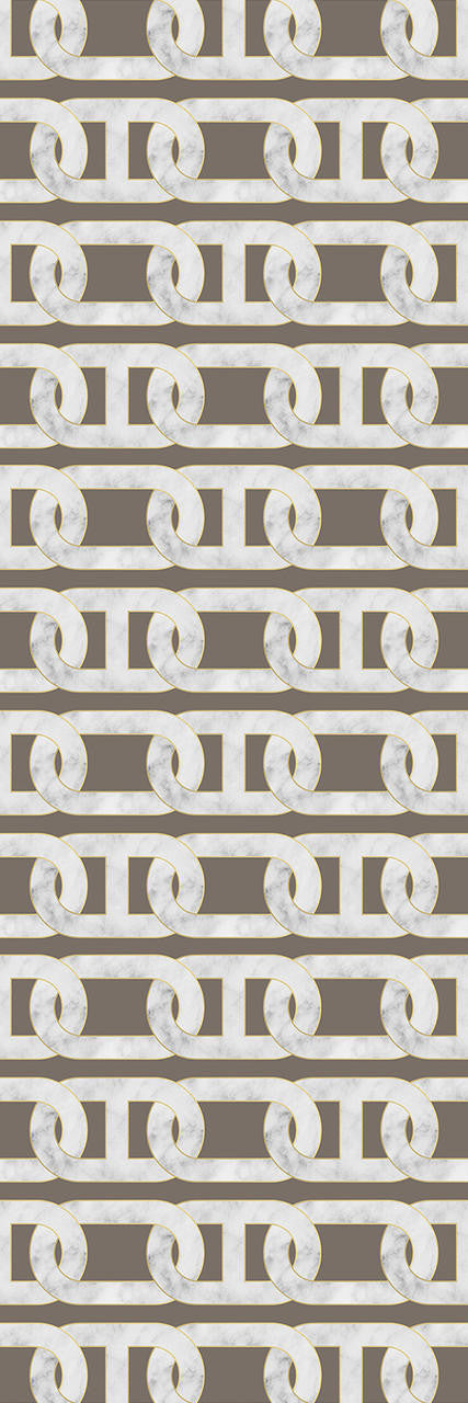 Studio Bleoh Chain Wallpaper- Grey