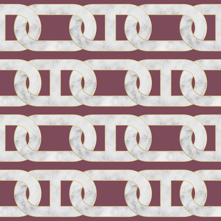 Studio Bleoh Chain Wallpaper- Red