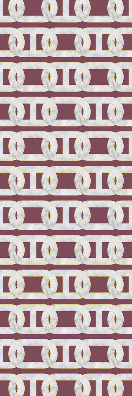 Studio Bleoh Chain Wallpaper- Red