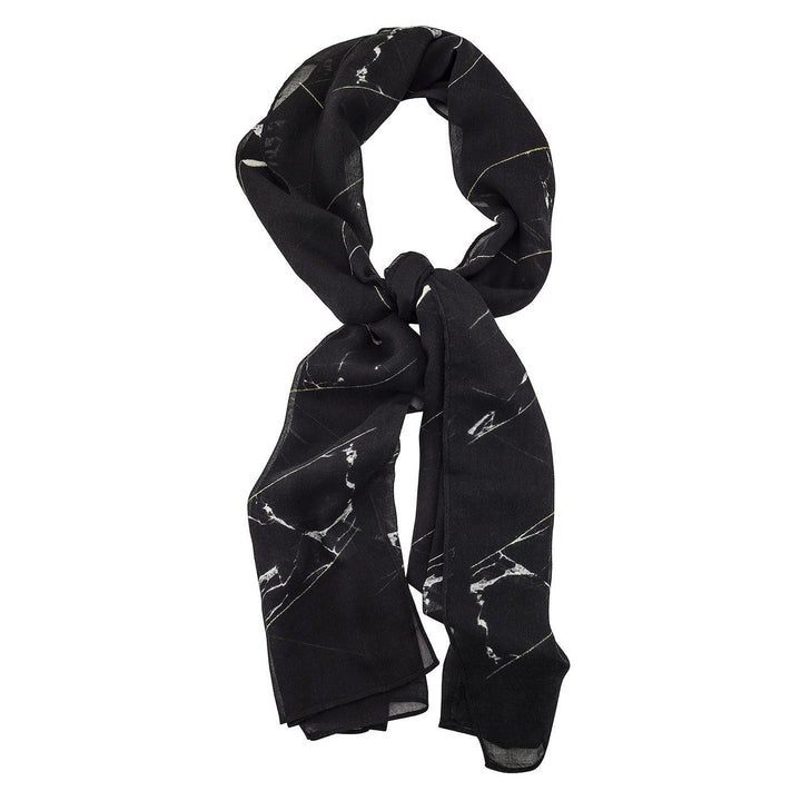 Studio Bleoh Diagonal Marble Scarf -Black