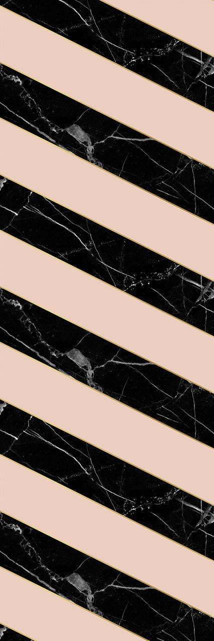 Studio Bleoh Diagonal Marble Wallpaper- Black and Pink