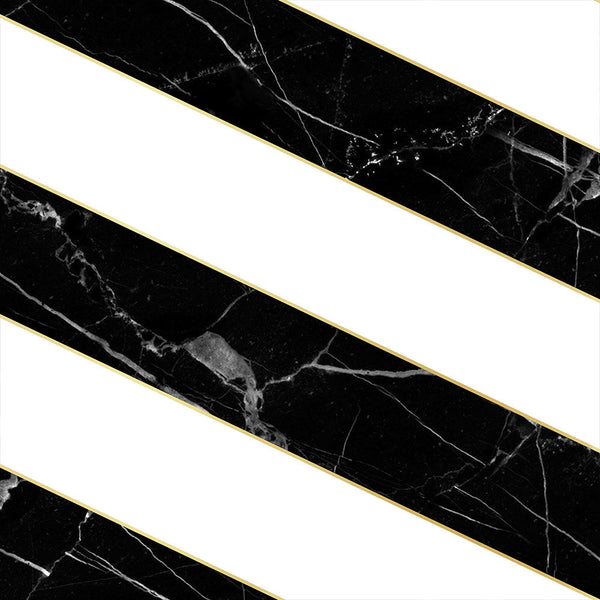 Studio Bleoh Diagonal Marble Wallpaper- Black and White