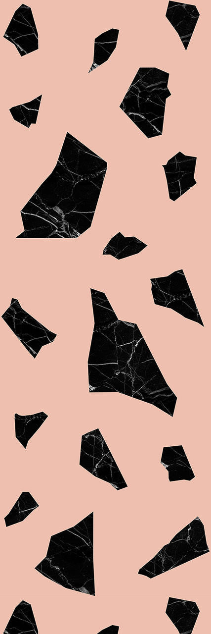 Studio Bleoh Marble fragment wallpaper - Black and Pink