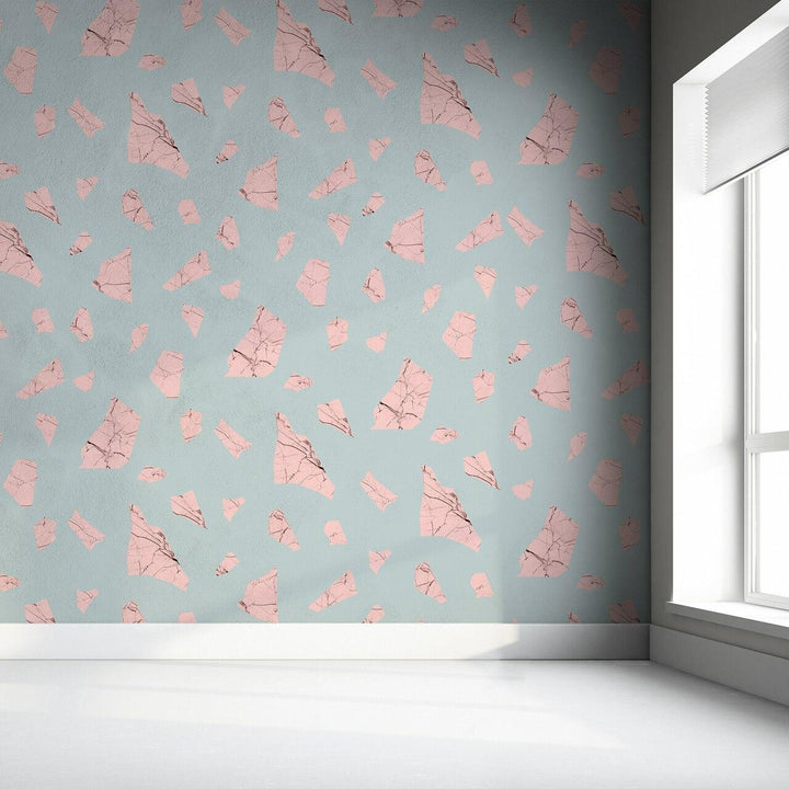 Studio Bleoh Marble fragment wallpaper - Pink and Blue