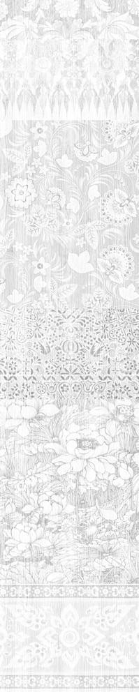 Young and Battaglia Almost White Arts and Crafts Patchwork Wallpaper