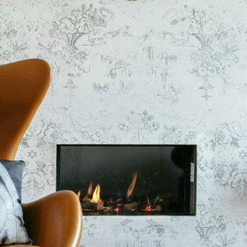 Young and Battaglia Almost White Delft Baroque Wallpaper