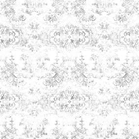 Young and Battaglia Almost White Delft Baroque Wallpaper