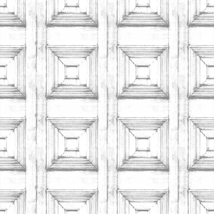 Young and Battaglia Almost White Victorian Panelling Wallpaper