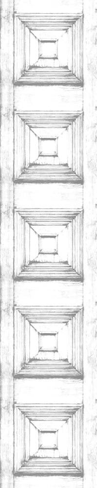 Young and Battaglia Almost White Victorian Panelling Wallpaper