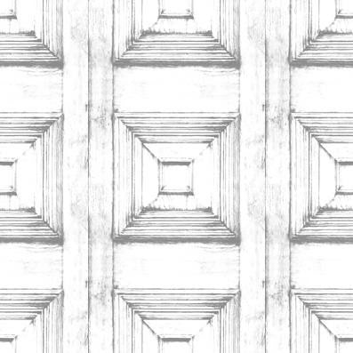 Young and Battaglia Almost White Victorian Panelling Wallpaper