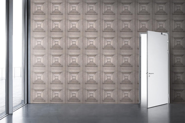 Young and Battaglia Bleached Oak Victorian Panelling Wallpaper