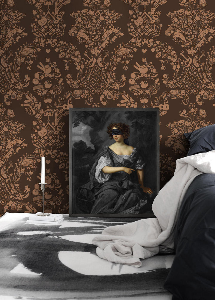 Young and Battaglia Blindfold -1 Framed Printed Canvas