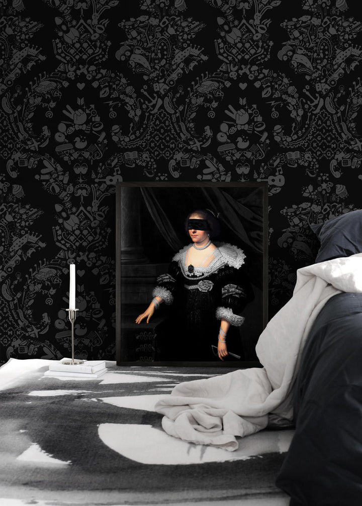 Young and Battaglia Blindfold -7 Framed Printed Canvas