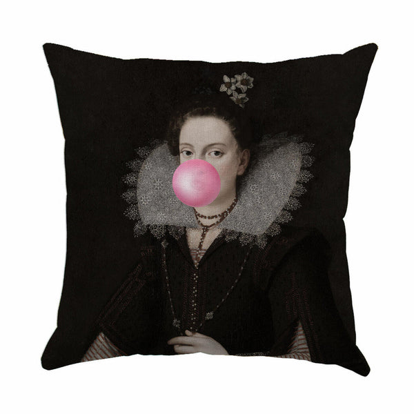 Young and Battaglia Bubblegum Lady Cushion