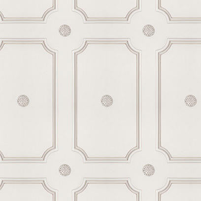 Young and Battaglia Cream Georgian Dot Panelling Wallpaper
