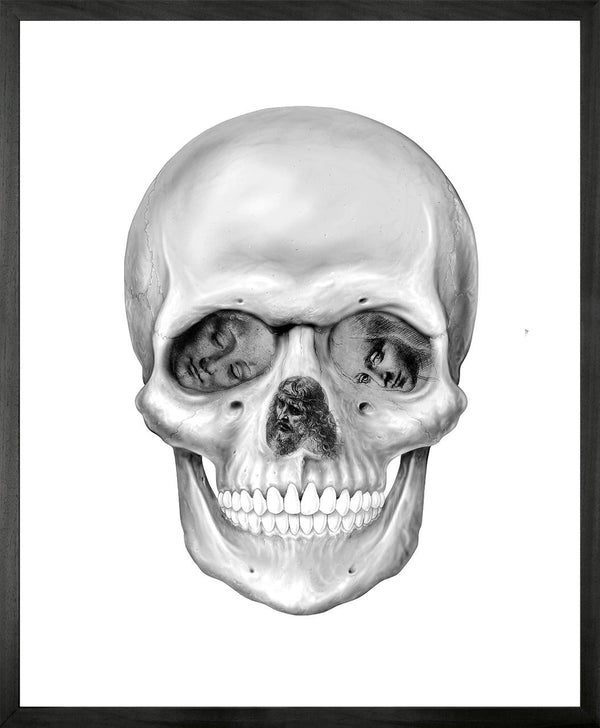 Young and Battaglia Da Vinci Skull Framed Printed Canvas