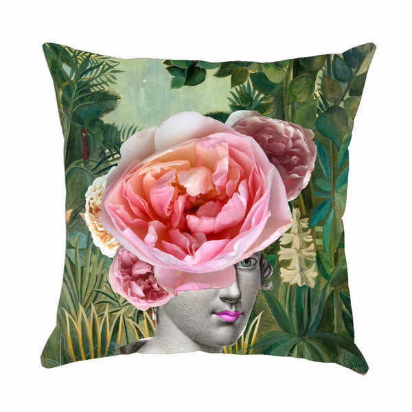 Young and Battaglia English Rose In The Jungle PINK Cushion