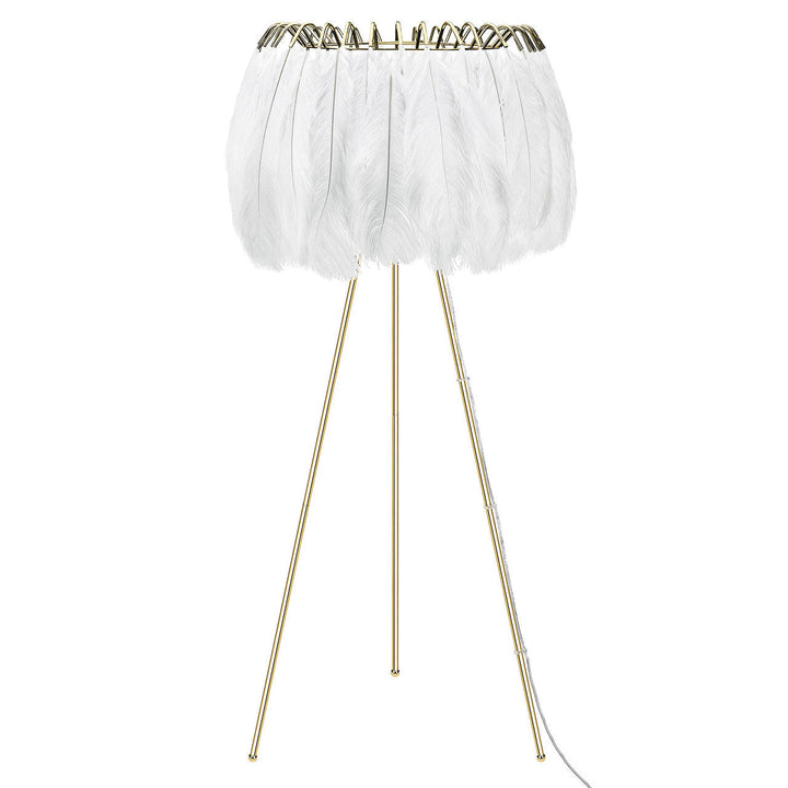 Young and Battaglia Feather Floor Lamp -White