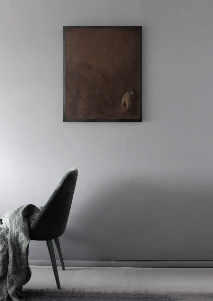 Young and Battaglia Hand in red colour Framed Printed Canvas