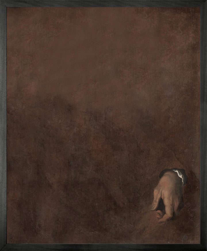 Young and Battaglia Hand in red colour Framed Printed Canvas