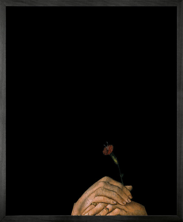Young and Battaglia Hands Holding Flower Framed Printed canvas