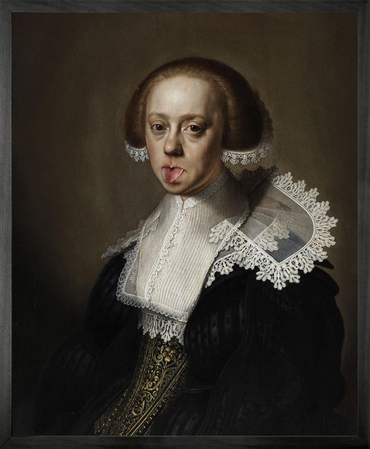 Young and Battaglia Lady with Tongue out 2 Wall art