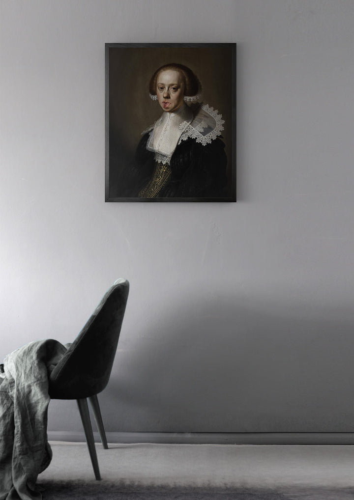 Young and Battaglia Lady with Tongue out 2 Wall art