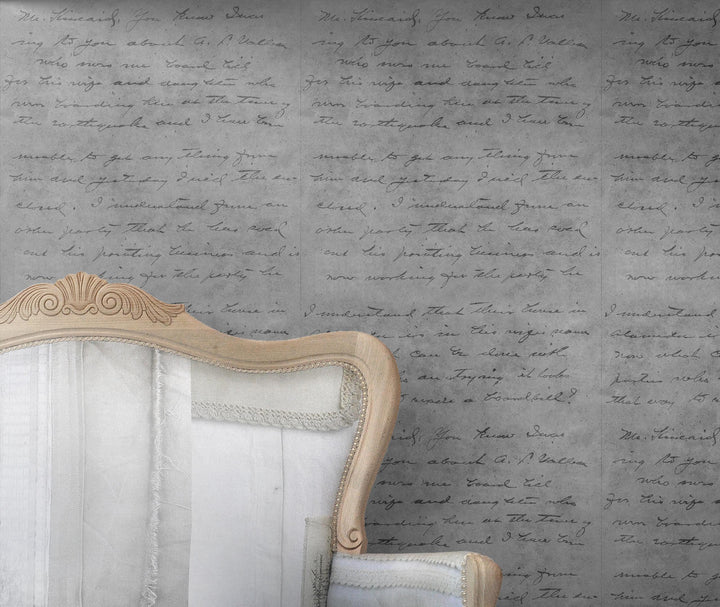Young and Battaglia Light Concrete Loveletter Wallpaper