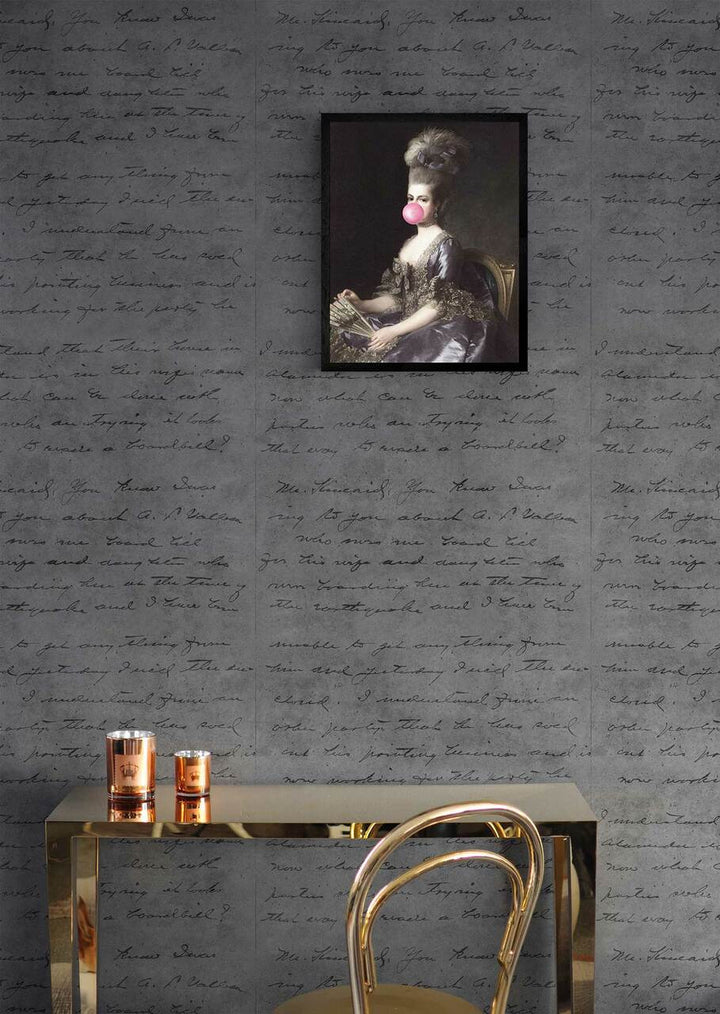 Young and Battaglia Light Concrete Loveletter Wallpaper