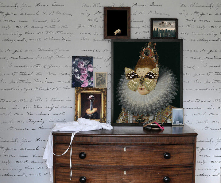 Young and Battaglia Light Concrete Loveletter Wallpaper