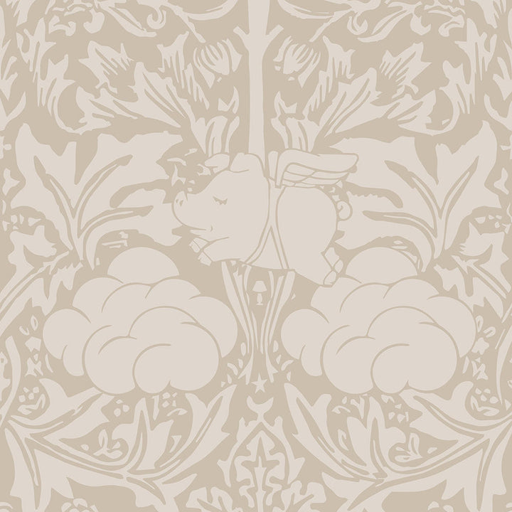 Young and Battaglia Morris Dream - Warm taupe Wallpaper