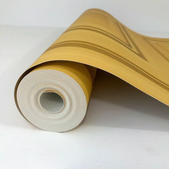 Young and Battaglia Mustard Panelling Wallpaper