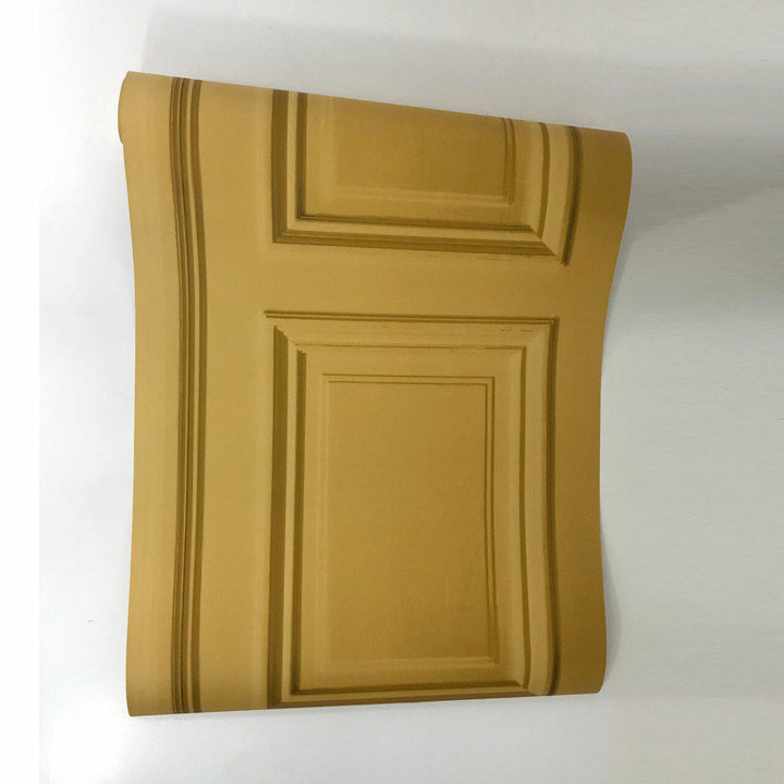 Young and Battaglia Mustard Panelling Wallpaper