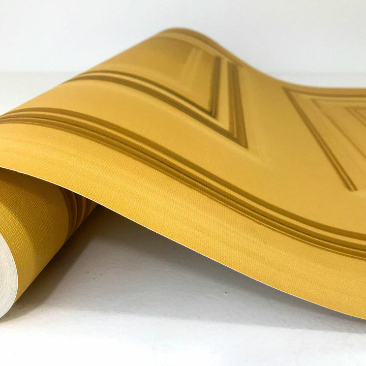 Young and Battaglia Mustard Panelling Wallpaper