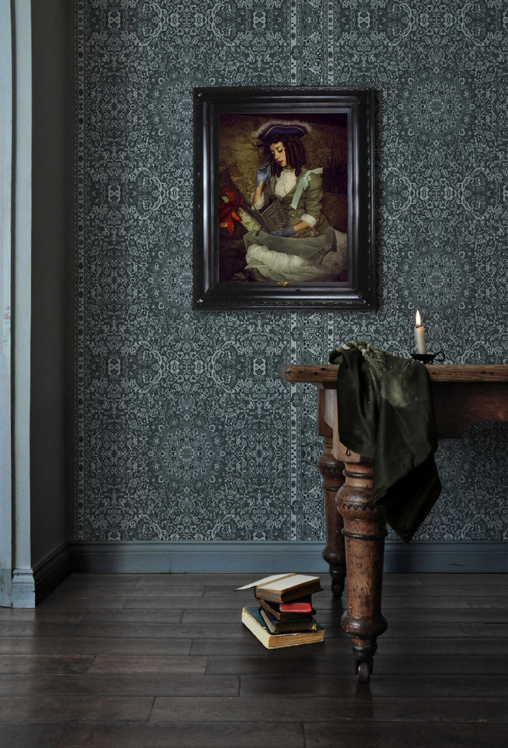 Young and Battaglia Persian Wallpaper - Cerulean Blue