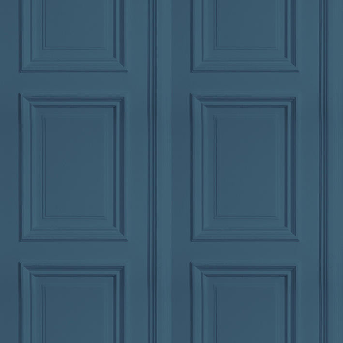 Young and Battaglia Petrol Panelling Wallpaper