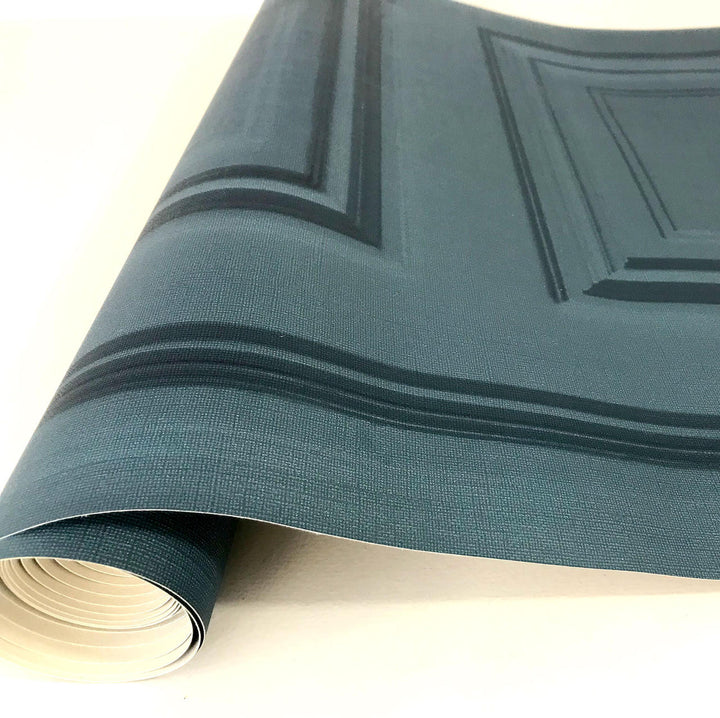 Young and Battaglia Petrol Panelling Wallpaper