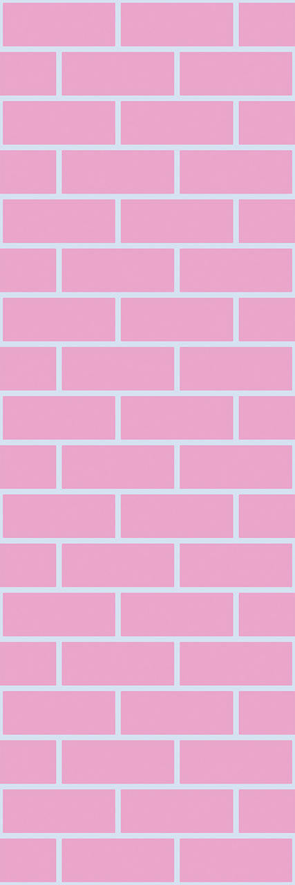 Young and Battaglia Pink and Light blue bricks Outline wallpaper