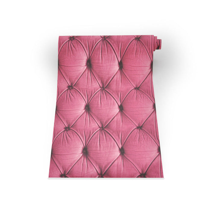 Young and Battaglia Pink Chesterfield Button Back Wallpaper